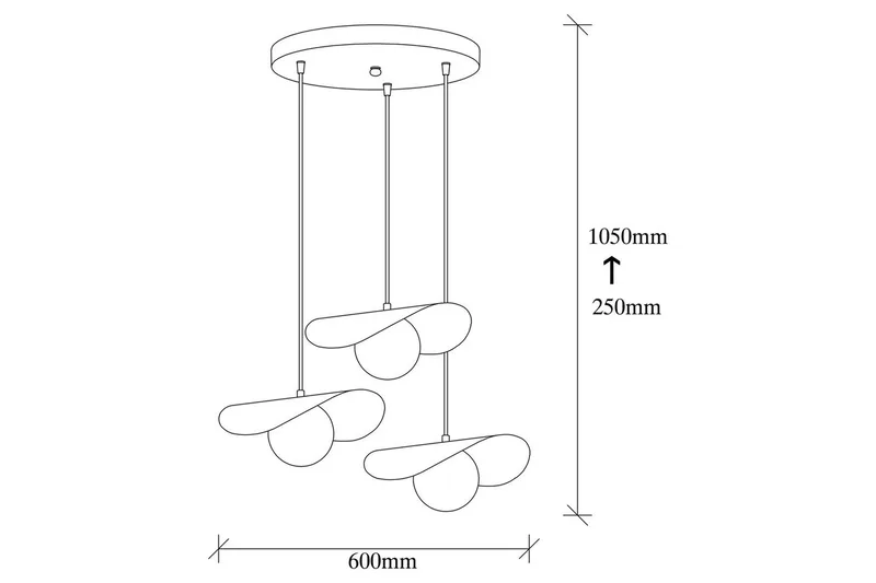 Ljuskrona Pelyn Svart Tre Sockel - Svart - Belysning & el - Inomhusbelysning & lampor - Taklampa & takbelysning - Pendellampor & hänglampor