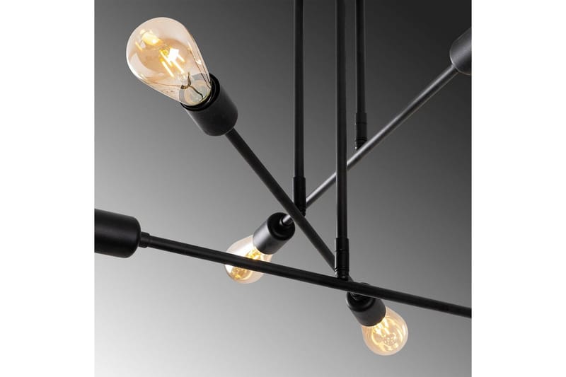 Ljuskrona Pareek Svart - Svart - Belysning & el - Inomhusbelysning & lampor - Taklampa & takbelysning - Plafond