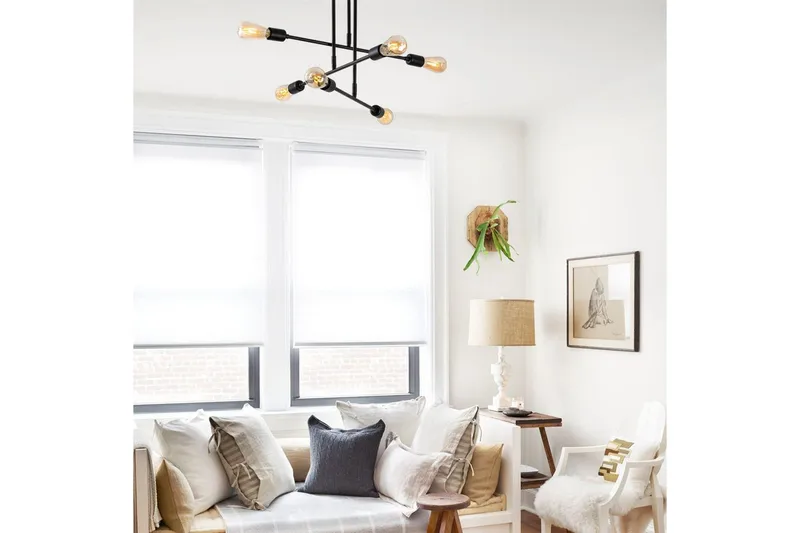 Ljuskrona Pareek Svart - Svart - Belysning & el - Inomhusbelysning & lampor - Taklampa & takbelysning - Plafond