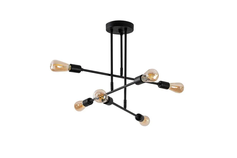 Ljuskrona Pareek Svart - Svart - Belysning & el - Inomhusbelysning & lampor - Taklampa & takbelysning - Plafond