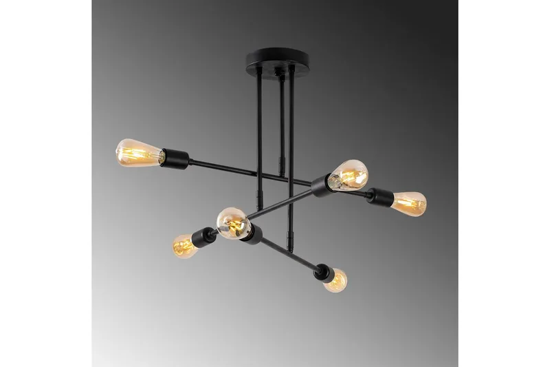 Ljuskrona Pareek Svart - Svart - Belysning & el - Inomhusbelysning & lampor - Taklampa & takbelysning - Plafond