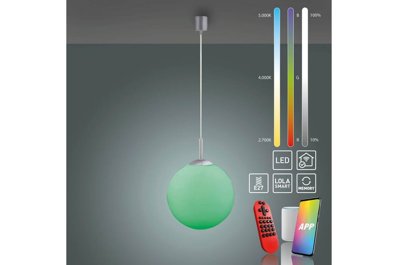 Lolasmart Bolo Just Light Taklampa - Grey - Belysning & el - Inomhusbelysning & lampor - Taklampa & takbelysning - Pendellampor & hänglampor