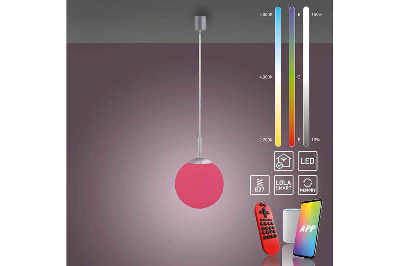 Lolasmart Bolo Just Light Taklampa - Grey - Belysning & el - Inomhusbelysning & lampor - Taklampa & takbelysning - Pendellampor & hänglampor