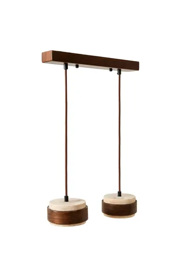 Loloura Pendellampa - Beige Valnöt - Belysning & el - Inomhusbelysning & lampor - Taklampa & takbelysning - Kristallkrona & takkrona