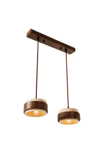Loloura Pendellampa - Beige Valnöt - Belysning & el - Inomhusbelysning & lampor - Taklampa & takbelysning - Kristallkrona & takkrona