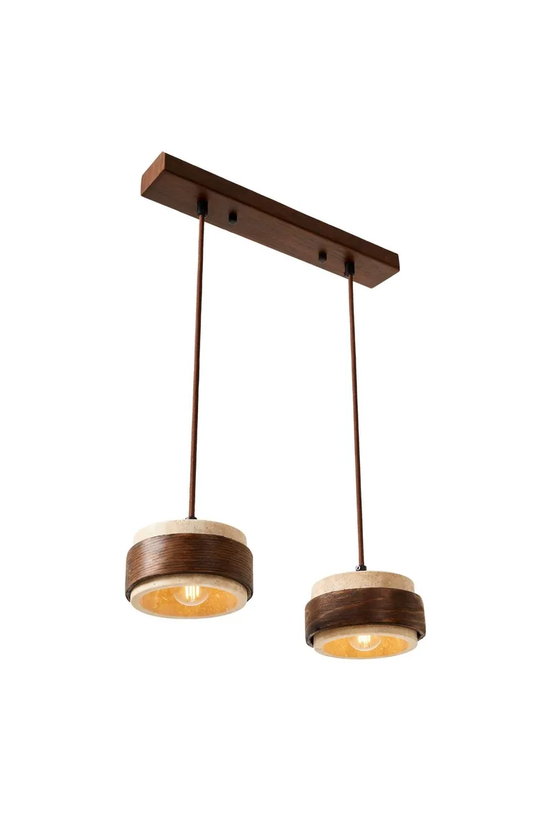 Loloura Pendellampa - Beige Valnöt - Belysning & el - Inomhusbelysning & lampor - Taklampa & takbelysning - Kristallkrona & takkrona