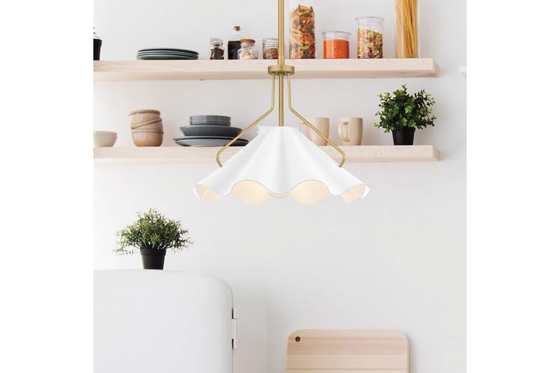 Mejia Quoizel Taklampa - Brass||White - Belysning & el - Inomhusbelysning & lampor - Taklampa & takbelysning - Pendellampor & hänglampor