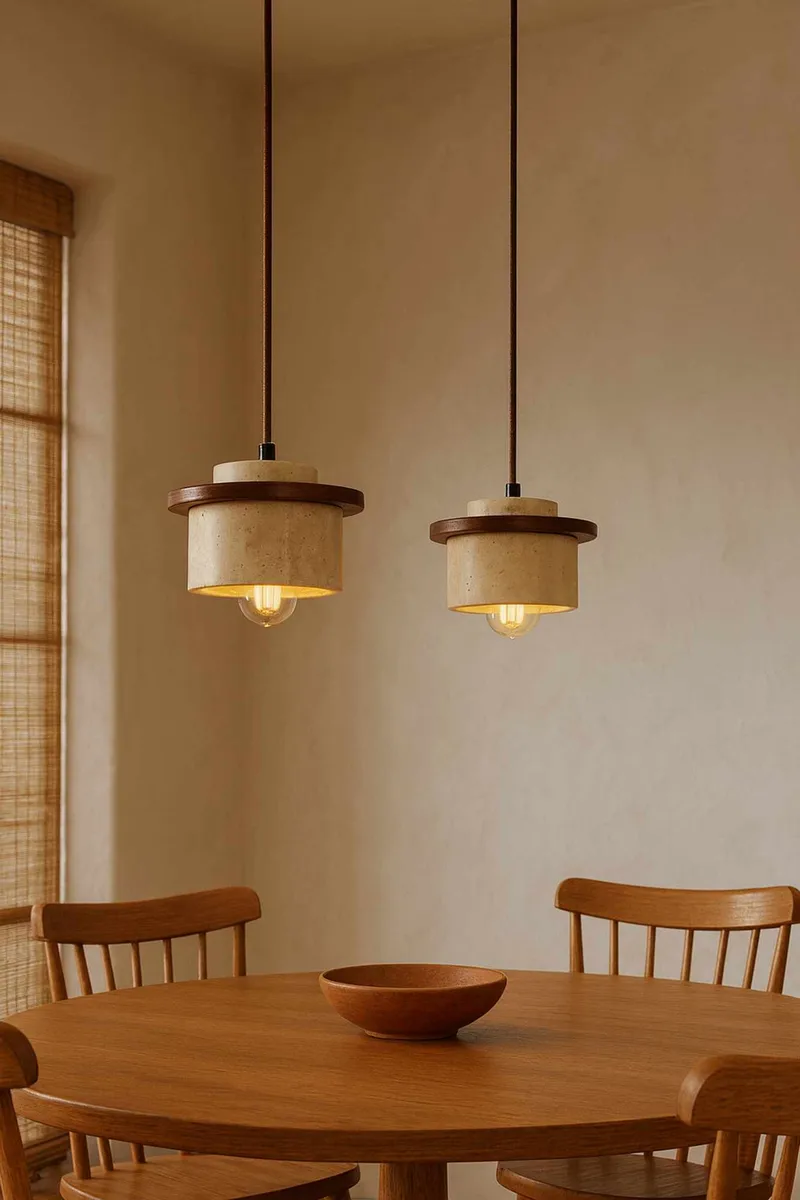 Meyros Pendellampa - Beige Och Valnöt - Belysning & el - Inomhusbelysning & lampor - Taklampa & takbelysning - Pendellampor & hänglampor