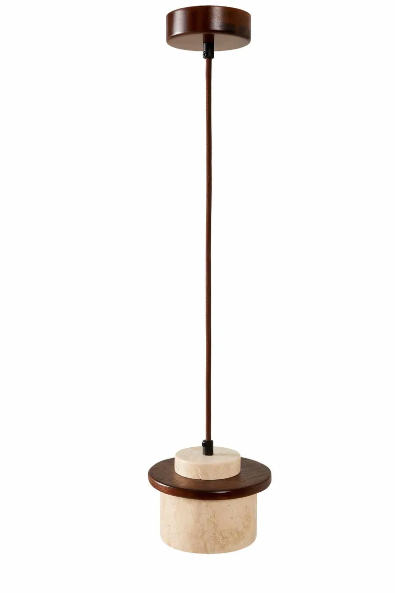 Meyros Pendellampa - Beige Och Valnöt - Belysning & el - Inomhusbelysning & lampor - Taklampa & takbelysning - Pendellampor & hänglampor