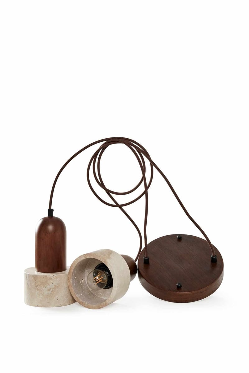 Norric Pendellampa - Beige Valnöt - Belysning & el - Inomhusbelysning & lampor - Taklampa & takbelysning - Kristallkrona & takkrona