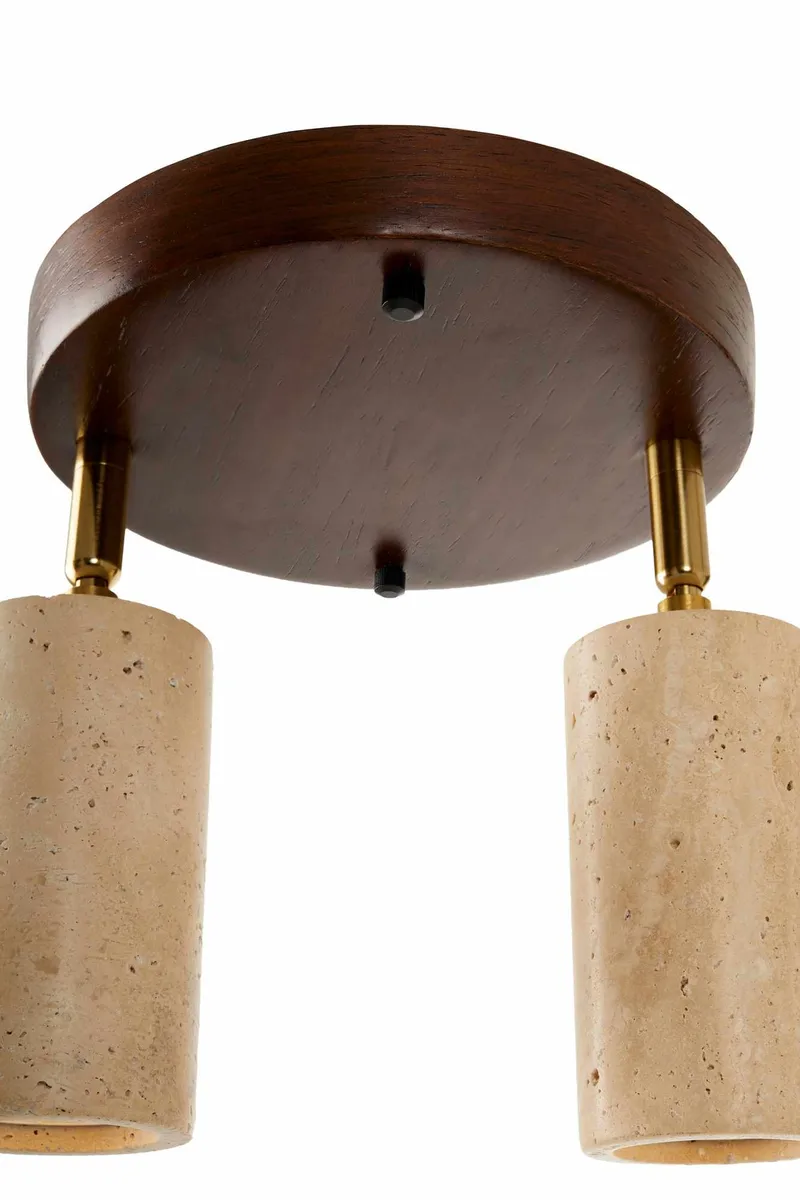 Nurtane Taklampa - Beige Och Valnöt - Belysning & el - Inomhusbelysning & lampor - Taklampa & takbelysning - Kristallkrona & takkrona