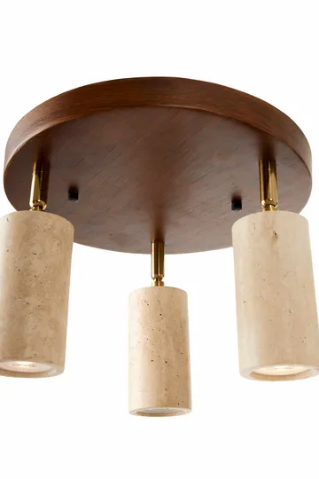 Nurtane Taklampa - Beige Och Valnöt - Belysning & el - Inomhusbelysning & lampor - Taklampa & takbelysning - Kristallkrona & takkrona