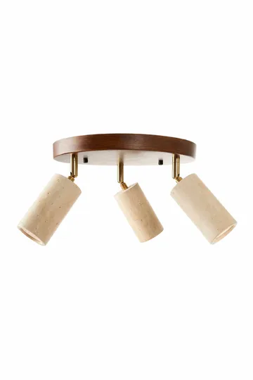 Nurtane Taklampa - Beige Och Valnöt - Belysning & el - Inomhusbelysning & lampor - Taklampa & takbelysning - Kristallkrona & takkrona