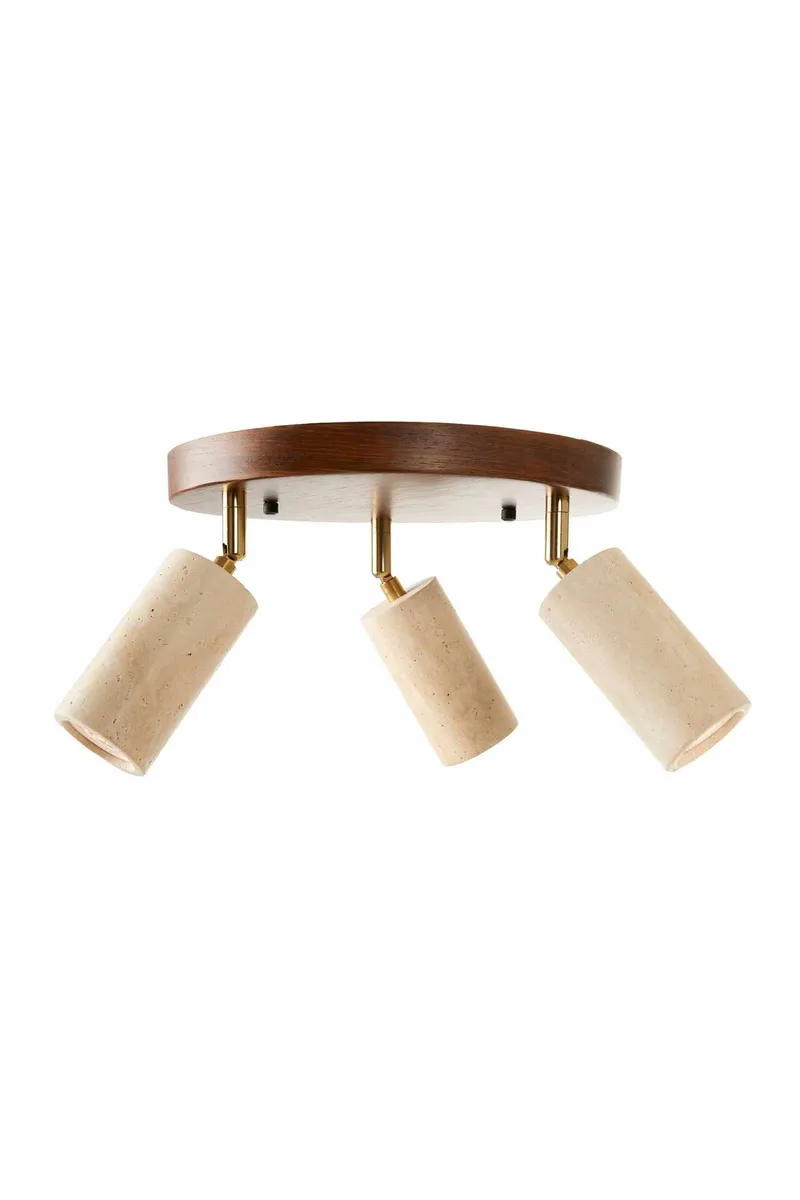 Nurtane Taklampa - Beige Och Valnöt - Belysning & el - Inomhusbelysning & lampor - Taklampa & takbelysning - Kristallkrona & takkrona