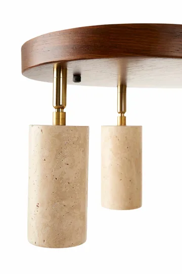 Nurtane Taklampa - Beige Och Valnöt - Belysning & el - Inomhusbelysning & lampor - Taklampa & takbelysning - Kristallkrona & takkrona