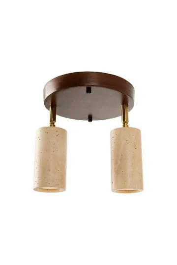 Nurtane Taklampa - Beige Och Valnöt - Belysning & el - Inomhusbelysning & lampor - Taklampa & takbelysning - Kristallkrona & takkrona