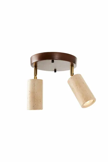 Nurtane Taklampa - Beige Och Valnöt - Belysning & el - Inomhusbelysning & lampor - Taklampa & takbelysning - Kristallkrona & takkrona