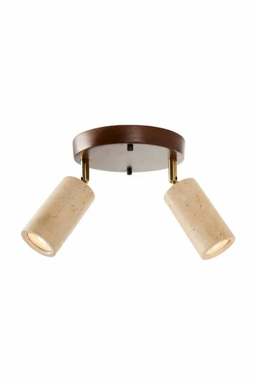 Nurtane Taklampa - Beige Och Valnöt - Belysning & el - Inomhusbelysning & lampor - Taklampa & takbelysning - Kristallkrona & takkrona