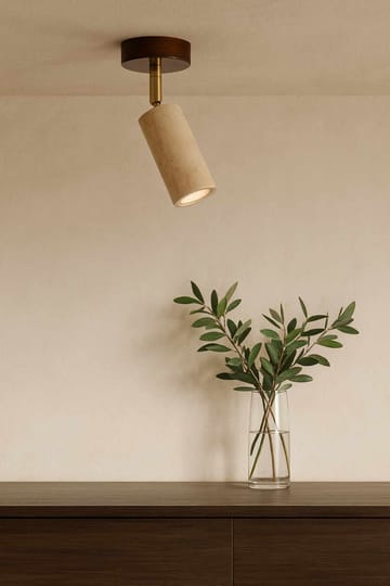 Nurtane Taklampa - Beige Och Valnöt - Belysning & el - Inomhusbelysning & lampor - Taklampa & takbelysning - Kristallkrona & takkrona