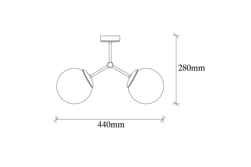 Opviq Damar Taklampa - Svart/Vit - Belysning & el - Inomhusbelysning & lampor - Taklampa & takbelysning - Plafond