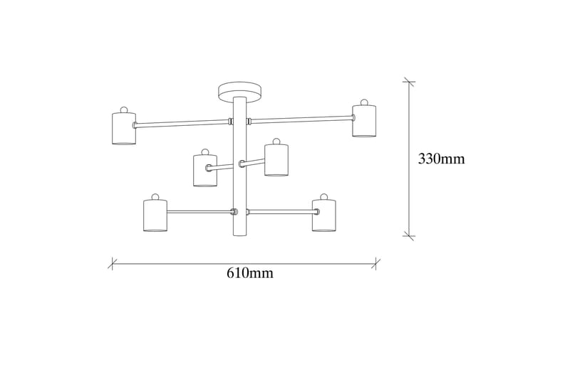 Opviq Hexa Taklampa - Svart - Belysning & el - Inomhusbelysning & lampor - Taklampa & takbelysning - Plafond