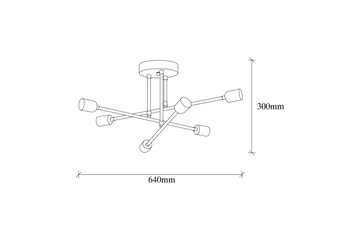 Opviq Tel Stor Taklampa Plafond - Vardagsrum - Sovrum - Kök - Svart - Belysning & el - Inomhusbelysning & lampor - Taklampa & takbelysning - Plafond