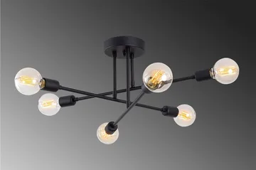 Opviq Tel Stor Taklampa Plafond - Vardagsrum - Sovrum - Kök - Svart - Belysning & el - Inomhusbelysning & lampor - Taklampa & takbelysning - Plafond