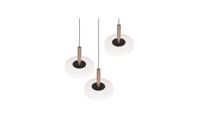 Pendel TRIO Celeste 3-del, Mattsvart/vit/kaffebrun - 3-del, Mattsvart/vit/kaffebrun - Belysning & el - Inomhusbelysning & lampor - Taklampa & takbelysning - Pendellampor & hänglampor