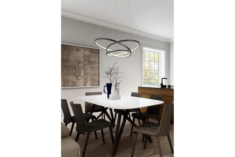 Pendel TRIO Darvin 84 cm, Mattsvart - 84 cm, Mattsvart - Belysning & el - Inomhusbelysning & lampor - Taklampa & takbelysning - Pendellampor & hänglampor