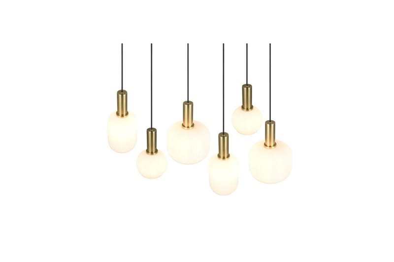 Pendel TRIO Diva 6-del, Mattmässing/vit - 6-del, Mattmässing/vit - Belysning & el - Inomhusbelysning & lampor - Taklampa & takbelysning - Pendellampor & hänglampor