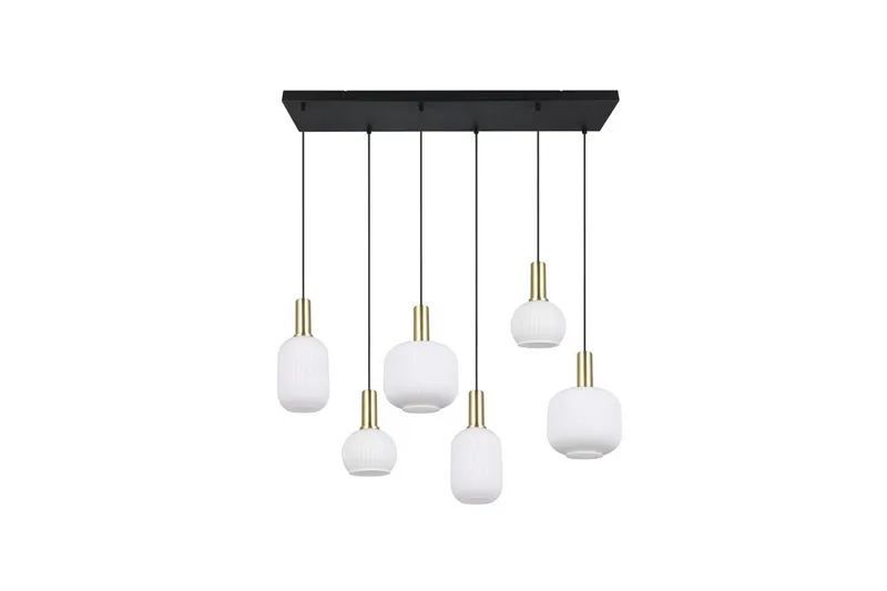 Pendel TRIO Diva 6-del, Mattmässing/vit - 6-del, Mattmässing/vit - Belysning & el - Inomhusbelysning & lampor - Taklampa & takbelysning - Pendellampor & hänglampor