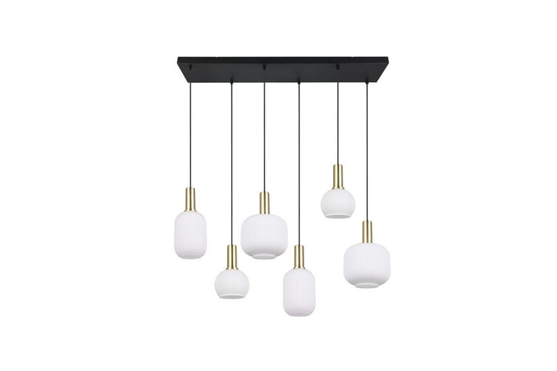 Pendel TRIO Diva 6-del, Mattmässing/vit - 6-del, Mattmässing/vit - Belysning & el - Inomhusbelysning & lampor - Taklampa & takbelysning - Pendellampor & hänglampor