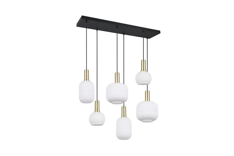 Pendel TRIO Diva 6-del, Mattmässing/vit - 6-del, Mattmässing/vit - Belysning & el - Inomhusbelysning & lampor - Taklampa & takbelysning - Pendellampor & hänglampor