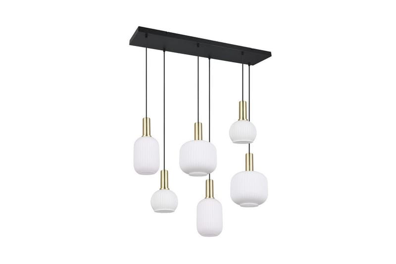 Pendel TRIO Diva 6-del, Mattmässing/vit - 6-del, Mattmässing/vit - Belysning & el - Inomhusbelysning & lampor - Taklampa & takbelysning - Pendellampor & hänglampor
