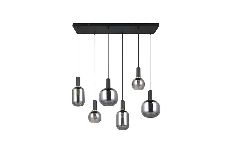 Pendel TRIO Diva 6-del, Mattsvart/kromad - 6-del, Mattsvart/kromad - Belysning & el - Inomhusbelysning & lampor - Taklampa & takbelysning - Pendellampor & hänglampor