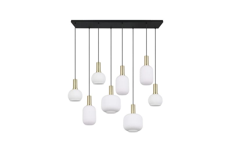 Pendel TRIO Diva 8-del, Mattmässing/vit - 8-del, Mattmässing/vit - Belysning & el - Inomhusbelysning & lampor - Taklampa & takbelysning - Pendellampor & hänglampor