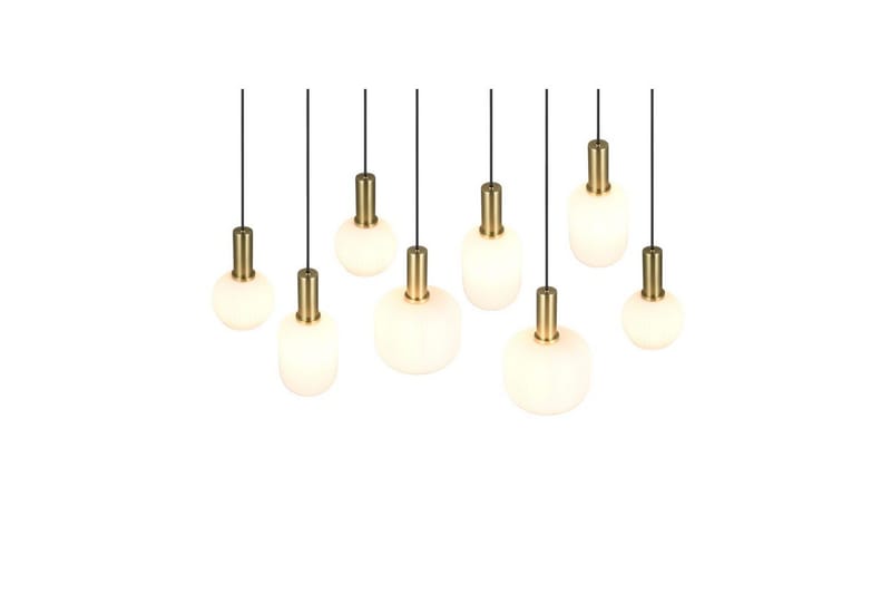 Pendel TRIO Diva 8-del, Mattmässing/vit - 8-del, Mattmässing/vit - Belysning & el - Inomhusbelysning & lampor - Taklampa & takbelysning - Pendellampor & hänglampor