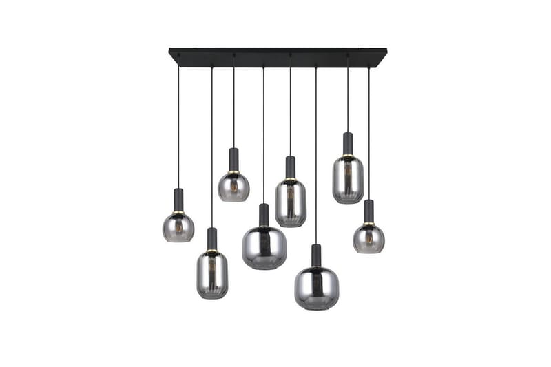 Pendel TRIO Diva 8-del, Mattsvart/kromad - 8-del, Mattsvart/kromad - Belysning & el - Inomhusbelysning & lampor - Taklampa & takbelysning - Pendellampor & hänglampor