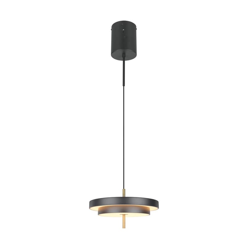 Pendel TRIO Keaton, 1 lampa 40 cm/Mattsvart/Mässing