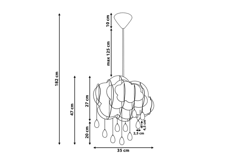 Ailenne Taklampa 35 cm - Vit - Taklampa kök - Fönsterlampa hängande - Fönsterlampa - Pendellampor & hänglampor - Sovrumslampa - Vardagsrumslampa