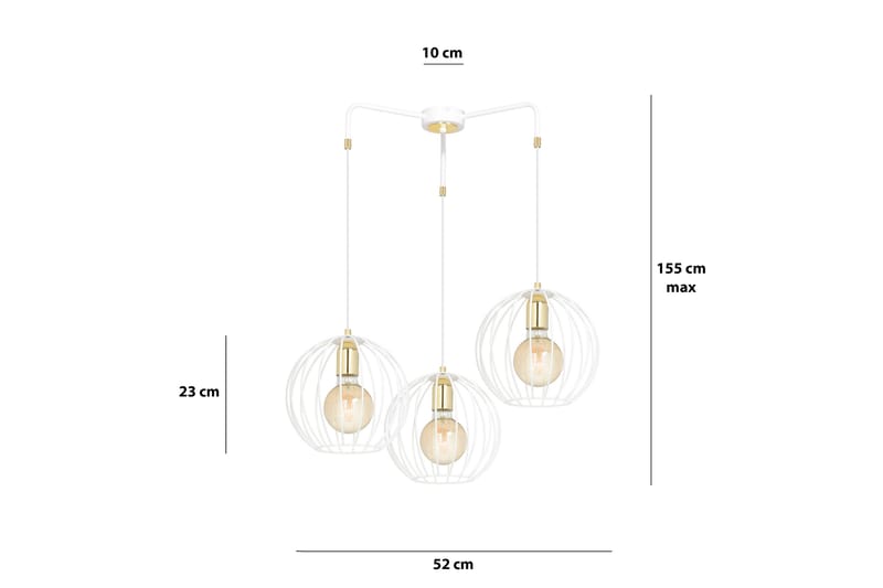 Albio 3 pendel Vit - Scandinavian Choice - Taklampa kök - Fönsterlampa hängande - Fönsterlampa - Pendellampor & hänglampor - Sovrumslampa - Vardagsrumslampa