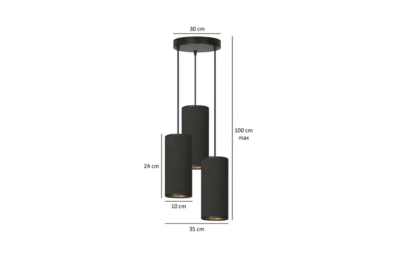 Bente 3 Premium pendel Svart - Scandinavian Choice - Taklampa kök - Fönsterlampa hängande - Fönsterlampa - Pendellampor & hänglampor - Sovrumslampa - Vardagsrumslampa
