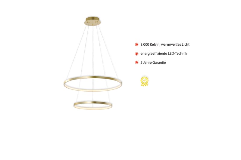 CIRCLE Pendellampa, guld 50x120 cm - Guld - Fönsterlampa hängande - Pendellampor & hänglampor - Vardagsrumslampa - Fönsterlampa - Taklampa kök - Sovrumslampa