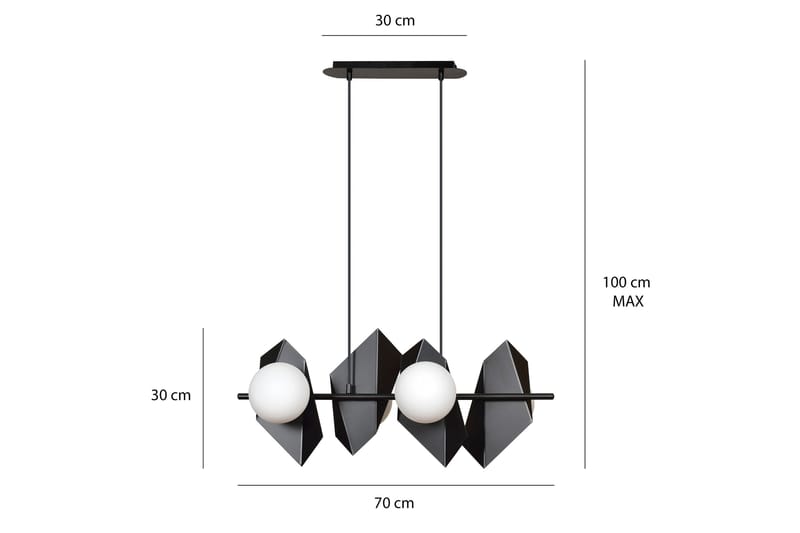 Drifton 4 pendel Svart - Scandinavian Choice - Taklampa kök - Fönsterlampa hängande - Fönsterlampa - Pendellampor & hänglampor - Sovrumslampa - Vardagsrumslampa