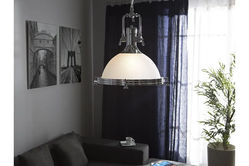 Ebron Taklampa 38 cm - Silver - Belysning & el - Inomhusbelysning & lampor - Taklampa & takbelysning - Pendellampor & hänglampor