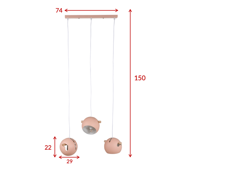 Erulv Pendellampa Dimbar LED Stor - Brun - Belysning & el - Inomhusbelysning & lampor - Taklampa & takbelysning - Pendellampor & hänglampor