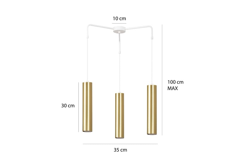 Goldi 3 Premium pendel Guld - Scandinavian Choice - Taklampa kök - Fönsterlampa hängande - Fönsterlampa - Pendellampor & hänglampor - Sovrumslampa - Vardagsrumslampa