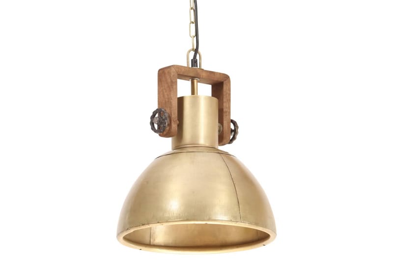 Hänglampa industriell 25 W mässing rund 30 cm E27 - Flerfärgad - Belysning & el - Inomhusbelysning & lampor - Taklampa & takbelysning - Pendellampor & hänglampor