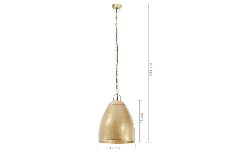 Hänglampa industriell 25 W mässing rund 32 cm E27 - be Basic - Belysning & el - Inomhusbelysning & lampor - Taklampa & takbelysning - Pendellampor & hänglampor