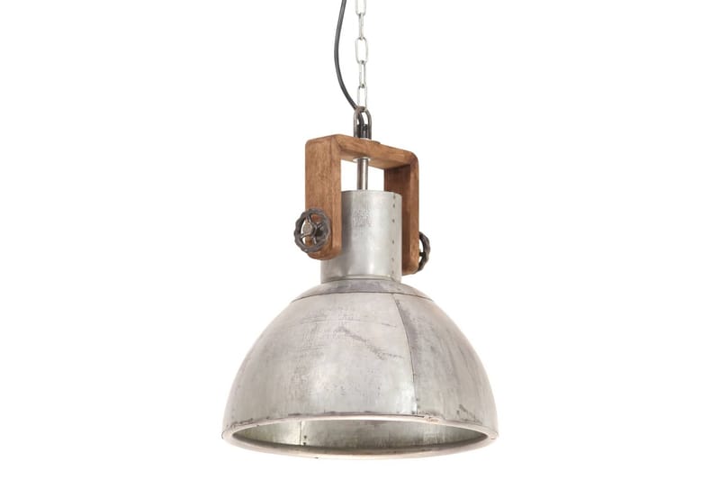 Hänglampa industriell 25 W silver rund 30 cm E27 - Silver - Belysning & el - Inomhusbelysning & lampor - Taklampa & takbelysning - Pendellampor & hänglampor
